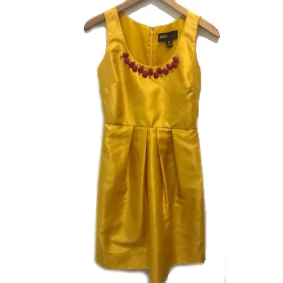 sachin and babi light blue dress MSK V-Neck Faux-Leather-Trim Tie-Waist Dress MSRP $79 – DGFOutlet main image 0